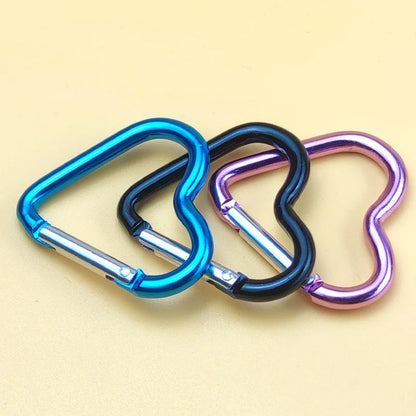 1 Pcs Heart-shaped Aluminum Carabiner Key Chain