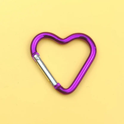 1 Pcs Heart-shaped Aluminum Carabiner Key Chain